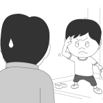 5歳のムスコと敬礼